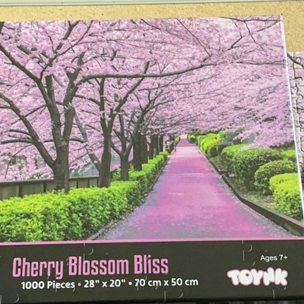 Cherry Blossom Bliss 1000-Piece Puzzle - Pink and Green